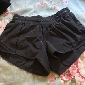 Black lululemon logo speed short